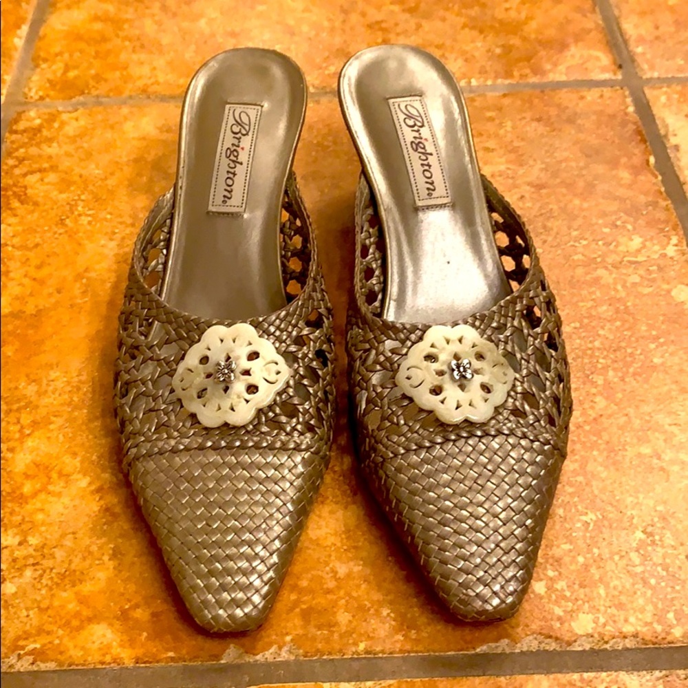 Brighton (subtle) Metallic Woven Mules